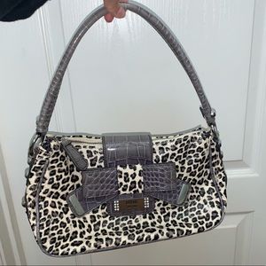 Guess Cheetah and Snake Print Shoulder Bag